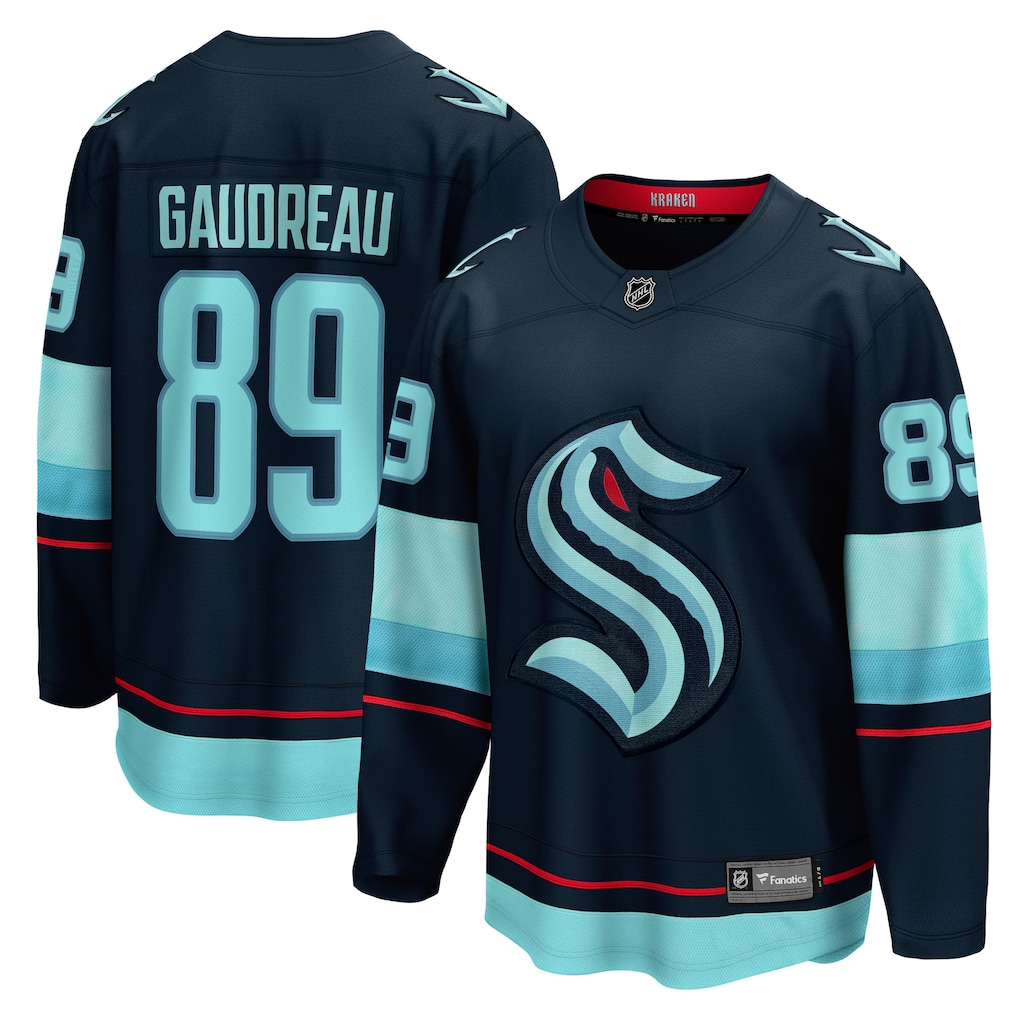 Men's Seattle Kraken Frederick Gaudreau Fanatics Deep Sea Blue Home Breakaway Jersey
