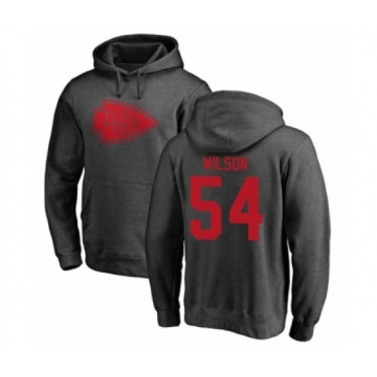 Football Kansas City Chiefs #54 Damien Wilson Ash One Color Pullover Hoodie