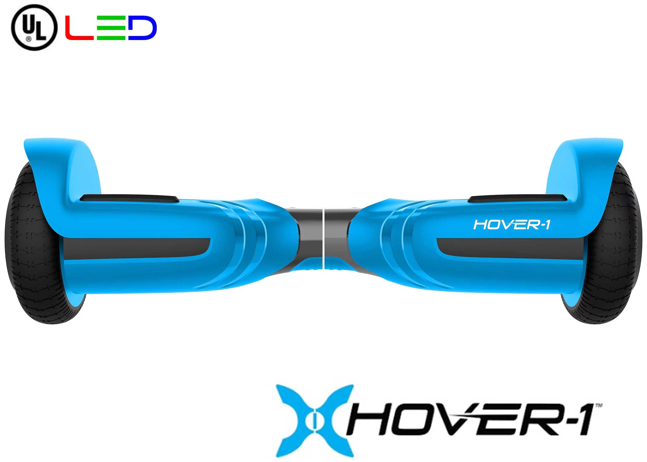 Hover-1 Liberty UL Certified Electric Hoverboard w/ 6.5in Wheels; Lithium-ion 10 Cell Battery; Ideal for Boys and Girls 8+ and Less Than 160 lbs - Blue - Curated Treasures Market