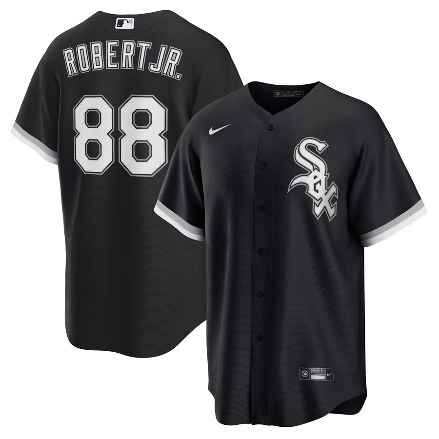 Men's Chicago White Sox Luis Robert Jr. Nike Black Alternate 2 Replica Jersey