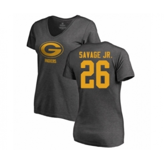 Football Women's Green Bay Packers #26 Darnell Savage Jr. Ash One Color T-Shirt