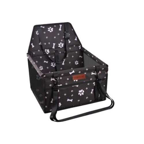 SWIHELP Dog Car Seat Puppy Portable Pet Booster Car Seat with Clip-On Safety Leash and PVC Support Pipe