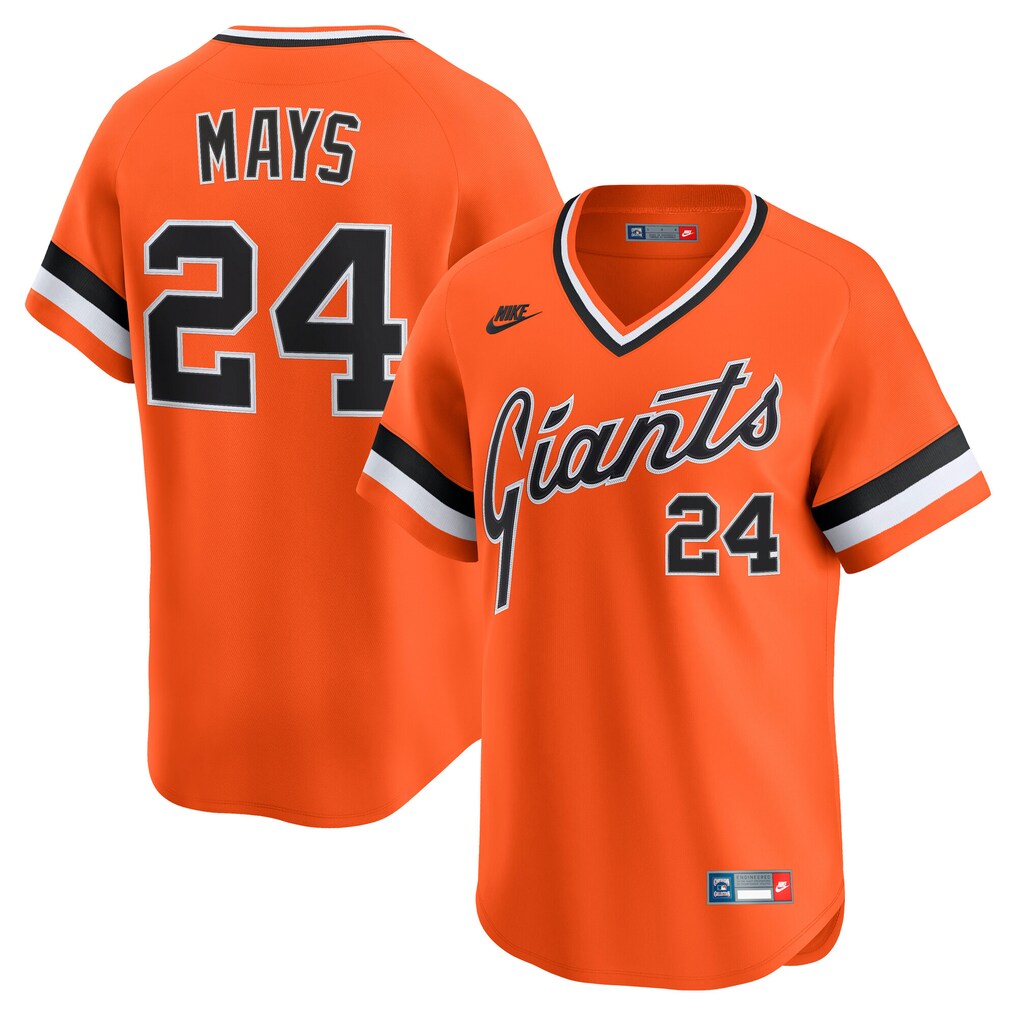 Men's San Francisco Giants Willie Mays Nike Orange Cooperstown Collection Limited Jersey