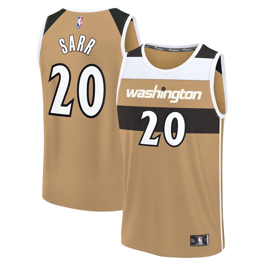 Youth Washington Wizards Alex Sarr Fanatics Gold 2025/26 City Edition Fastbreak Jersey