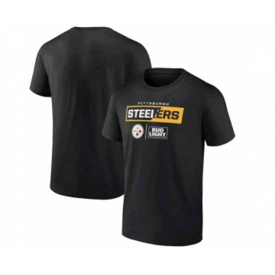 Men's Pittsburgh Steelers Black x Bud Light T-Shirt