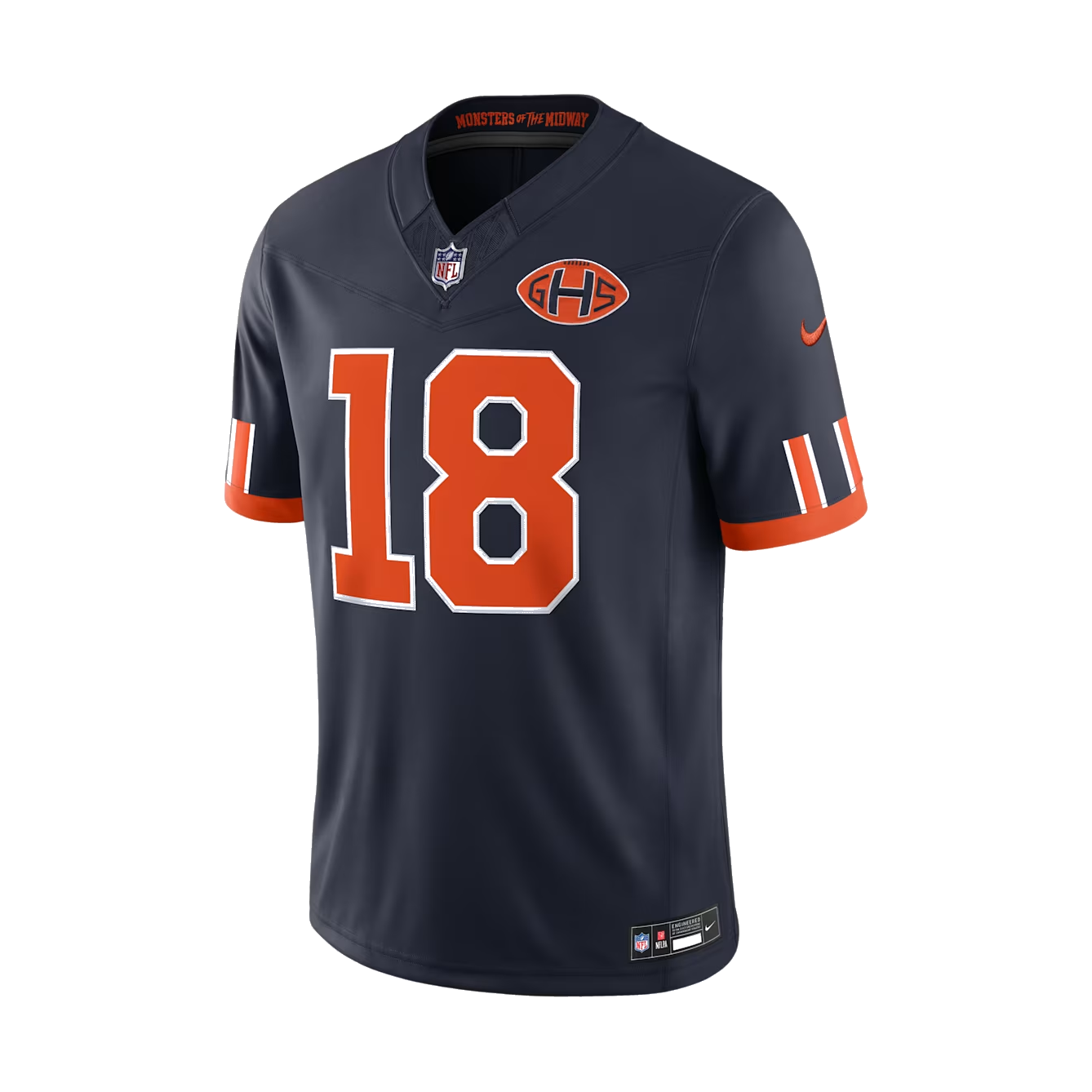 Men's Caleb Williams Chicago Bears Rivalries  Vapor F.U.S.E. Stitched Limited Jersey