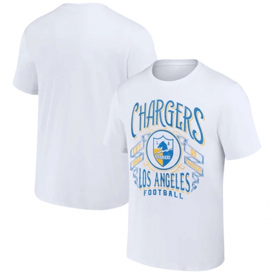 Men's Los Angeles Chargers White X Darius Rucker Collection Vintage Football T Shirt