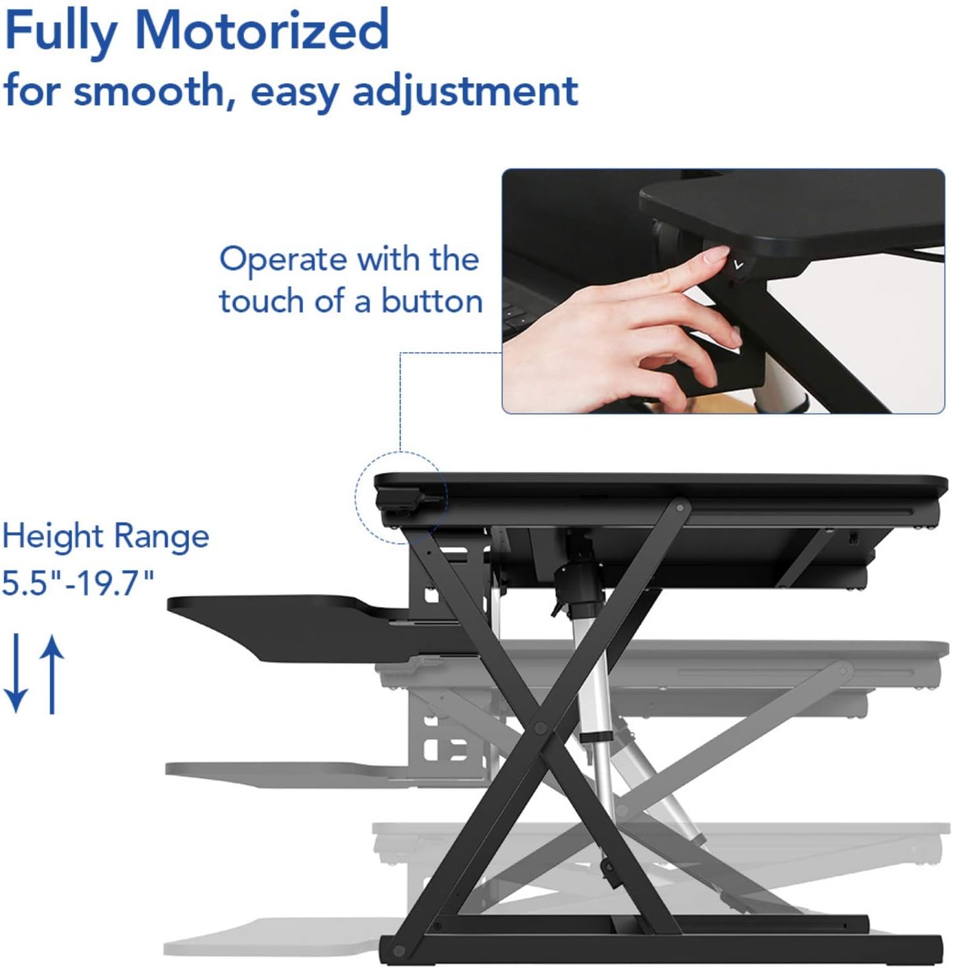 FlexiSpot Motorized Standing Desk Converter- 35