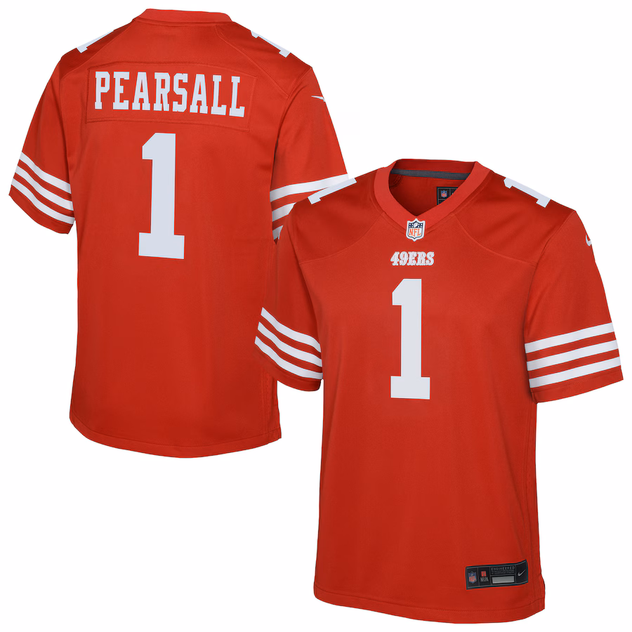Youth San Francisco 49ers Ricky Pearsall Nike Scarlet Team Game Jersey