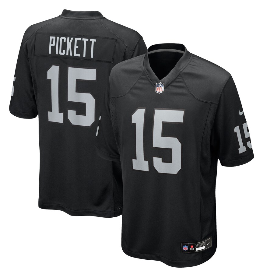 Men's Las Vegas Raiders Kenny Pickett Nike Black Team Game Jersey