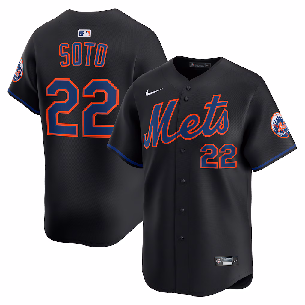 Men's New York Mets Juan Soto Nike Black Alternate Limited Jersey