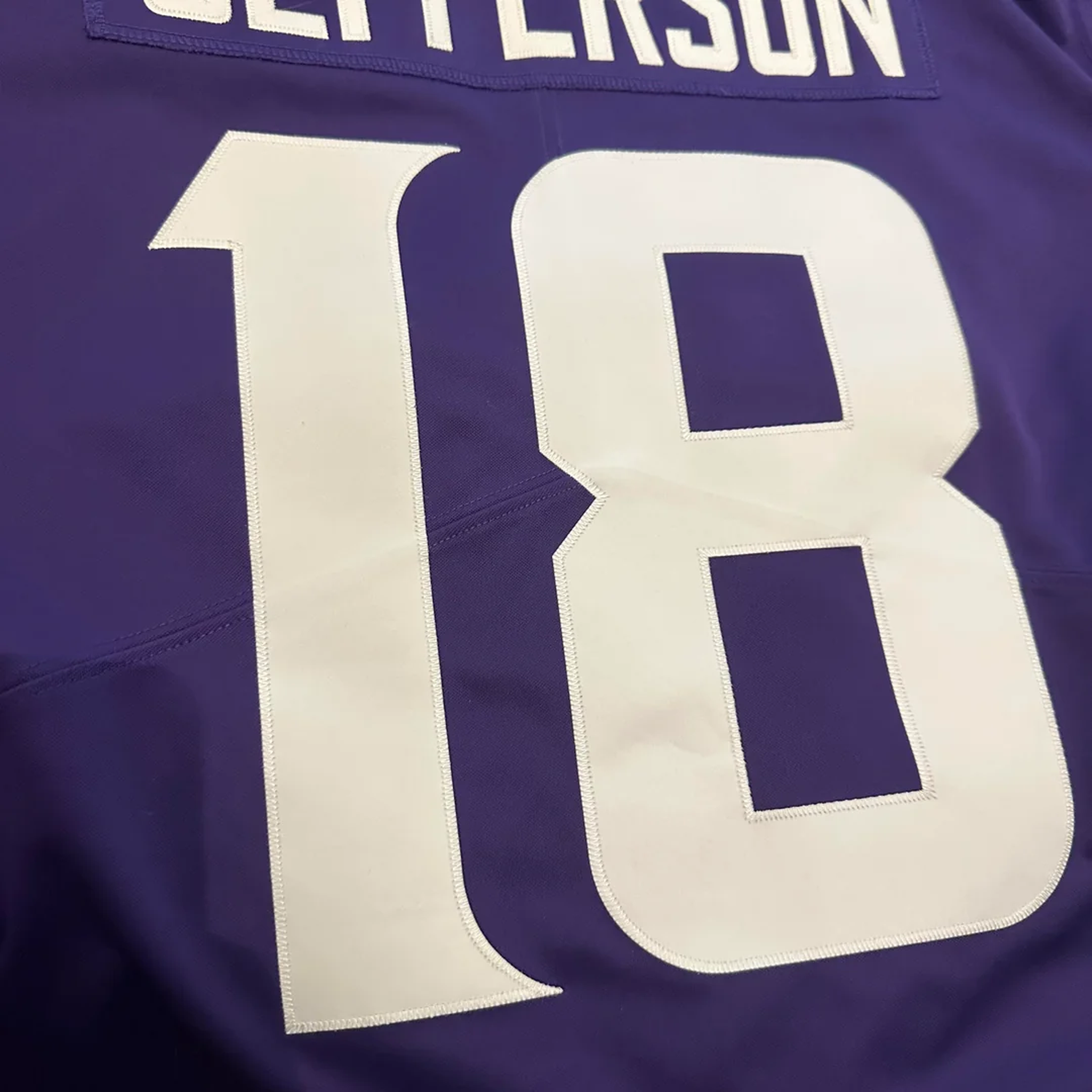 Men's Minnesota Vikings Justin Jefferson Nike Purple Vapor F.U.S.E. Stitched Limited Jersey