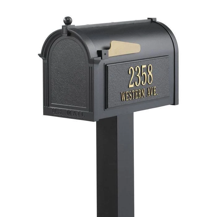 Whitehall 16311 Premium Mailbox Package, Black