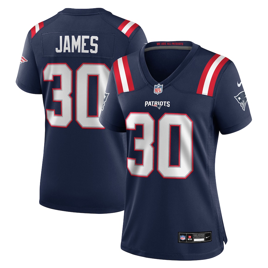 Women's New England Patriots D.J. James Nike Navy Game Jersey