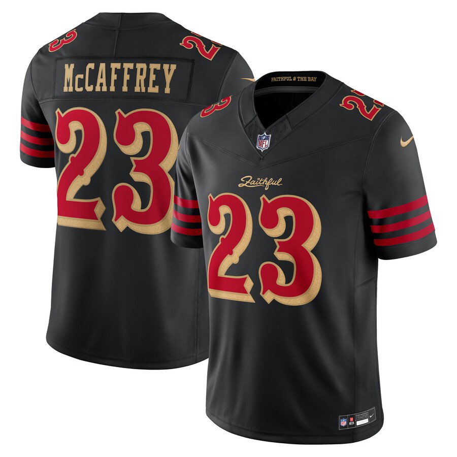 Men's San Francisco 49ers Christian McCaffrey Nike Black 2025 Rivalries Collection Limited Jersey
