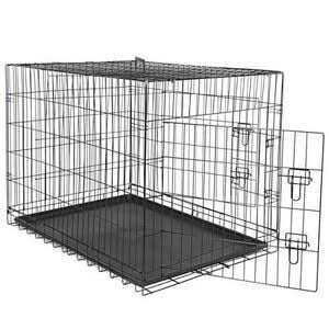 Pet Republic 303642Inches Double Door Dog Crate Folding Metal Wire Dog Kennel Cage with Tray for Smallmediumlarge Dogs Indoor Outdoor Travel