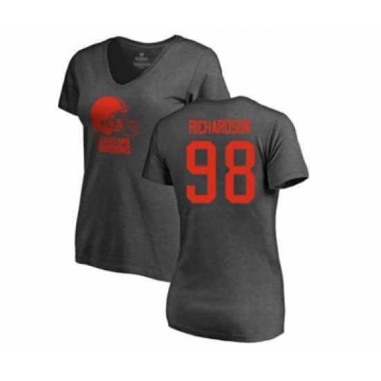 Football Women's Cleveland Browns #98 Sheldon Richardson Ash One Color T-Shirt