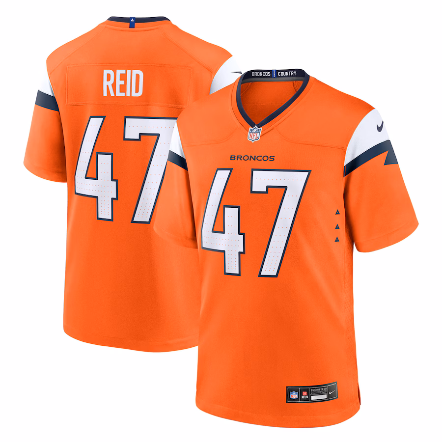 Men's Denver Broncos Karene Reid Nike Orange Team Game Jersey