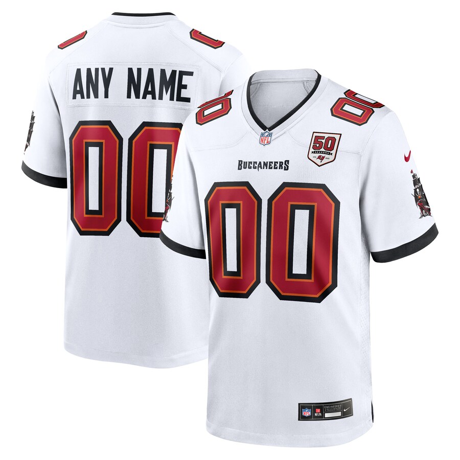 Men's Tampa Bay Buccaneers Nike White 50th Season Custom Game Jersey