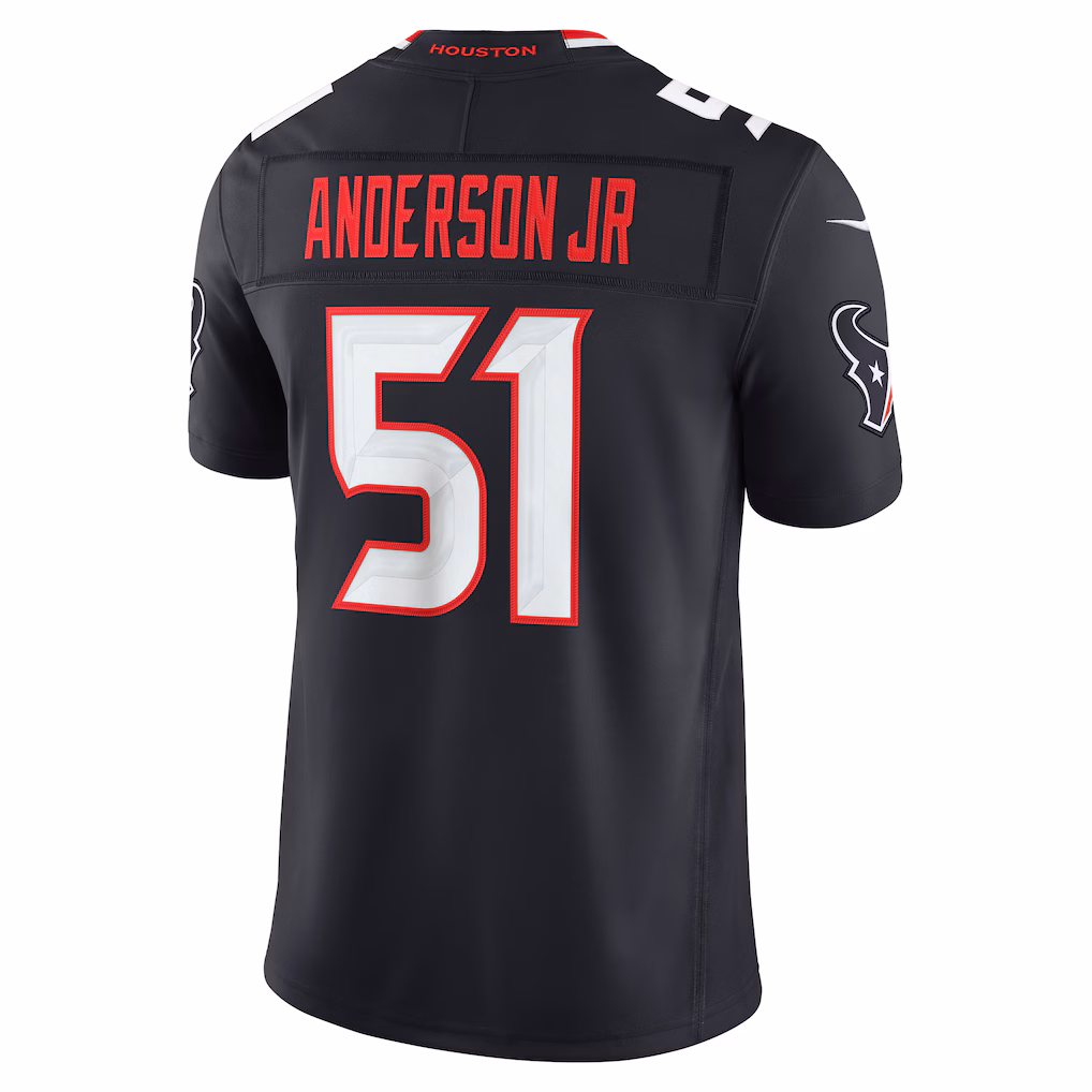 Men's Houston Texans Will Anderson Jr. Nike Navy Vapor F.U.S.E. Stitched Limited Jersey