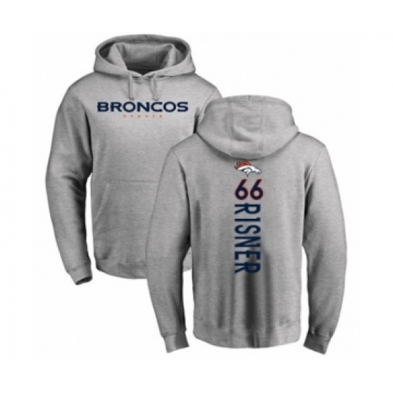 Football Denver Broncos #66 Dalton Risner Ash Backer Pullover Hoodie