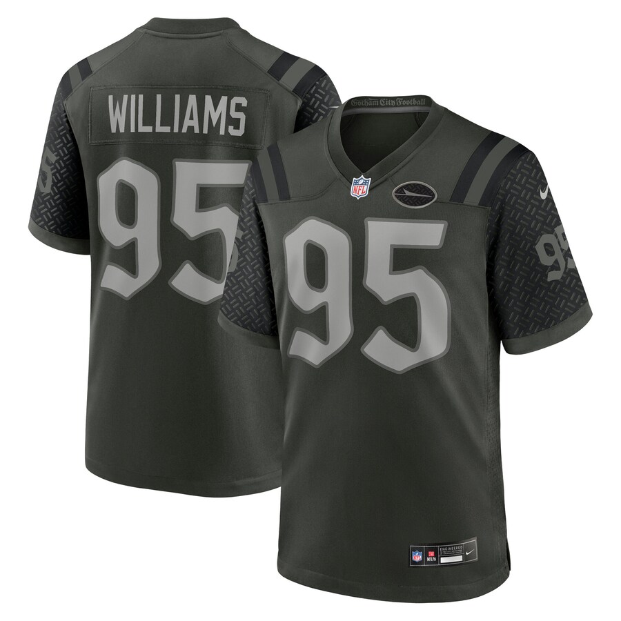 Men's New York Jets Quinnen Williams Nike Gotham Green 2025 Rivalries Collection Game Jersey