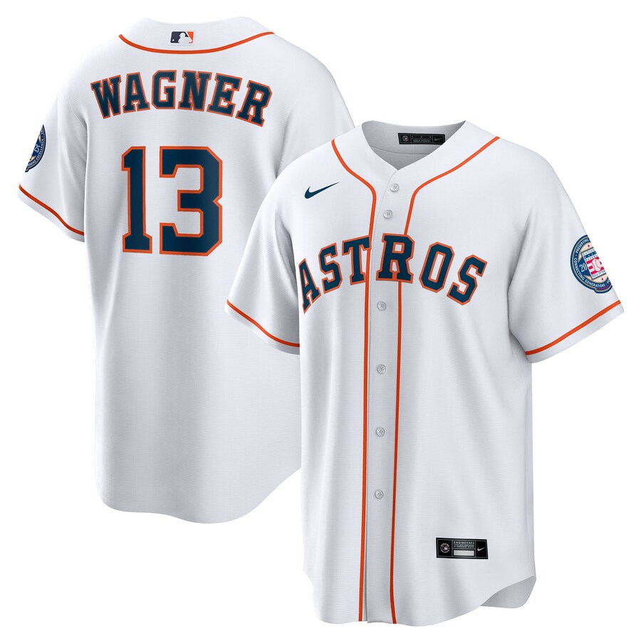 Men's Houston Astros Billy Wagner Nike White 2025 Baseball Hall of Fame Name & Number Retired Replica Jersey