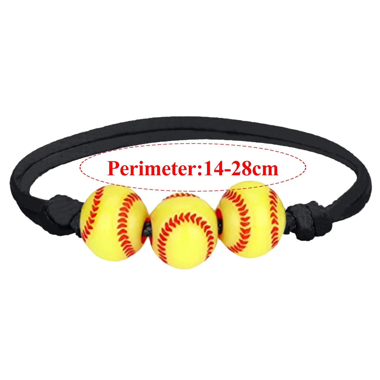 BOLUOYI 2024 Graduation Party 2Pcs Softball Bracelet Party Favors Yellow Softball Beadship Bracelets Adjustable Beaded Bracelet Softball Gifts for Boy Teens Sport Birthday Party Softball Favors - Curated Treasures Market