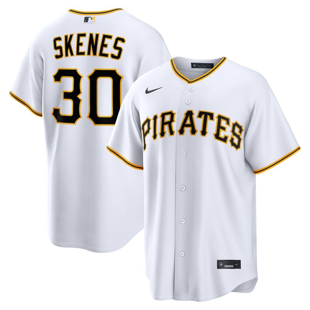 Men's Pittsburgh Pirates Paul Skenes Nike White Home Replica Jersey