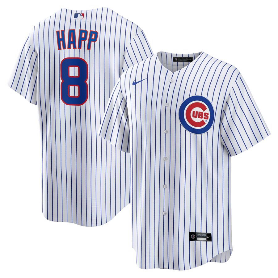 Men's Chicago Cubs Ian Happ Nike White Home Replica Player Jersey