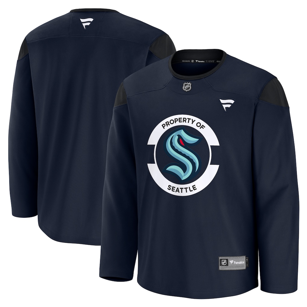 Men's Seattle Kraken Fanatics Navy Practice Jersey
