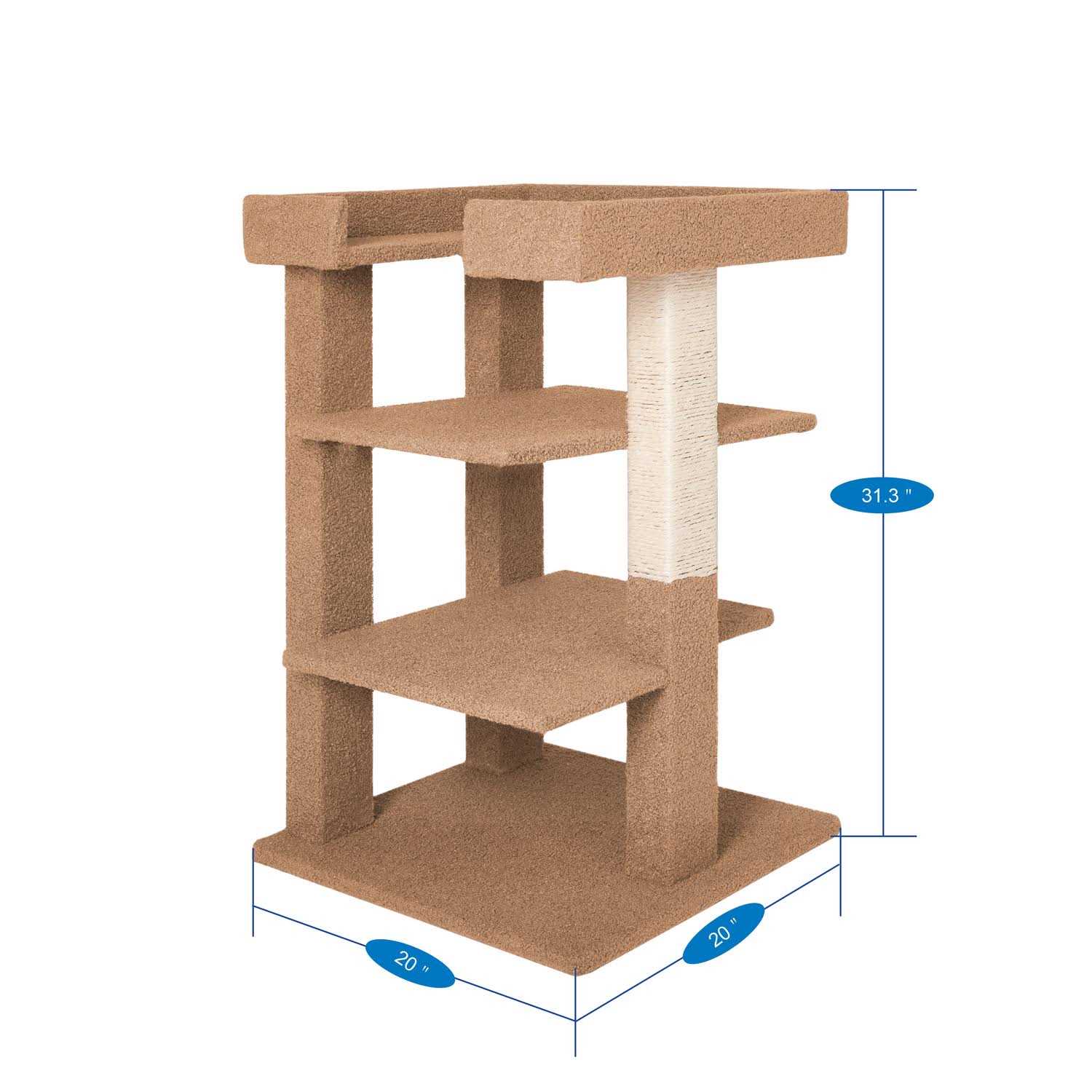 HOMESTOCK Cat Tree for Large Cats Cat Activity with Scratching Post