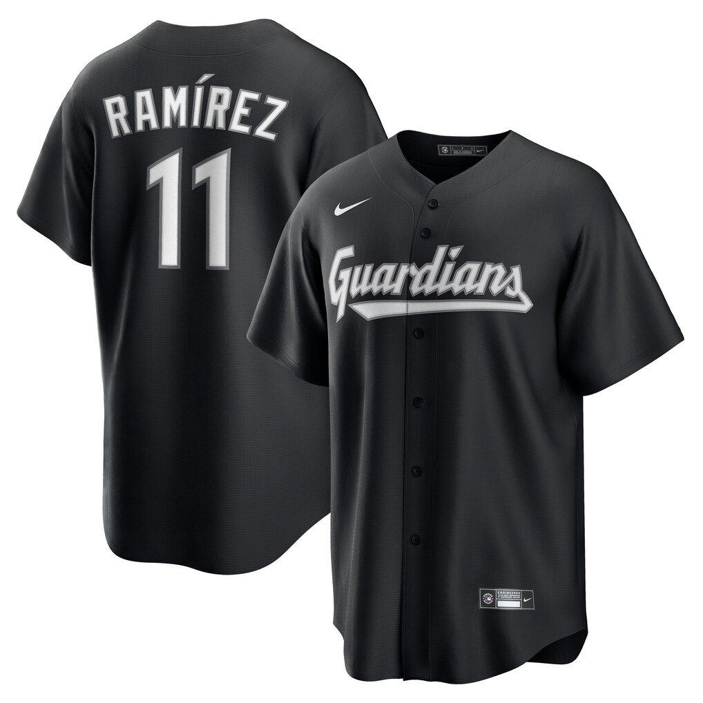 Men's Cleveland Guardians José Ramírez Nike Black  Replica Player Jersey