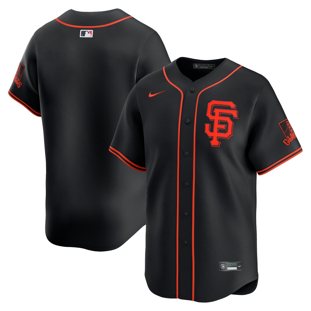 Men's San Francisco Giants Nike Black Alternate Limited Jersey