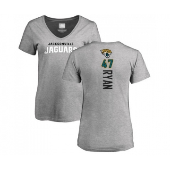 Football Women's Jacksonville Jaguars #47 Jake Ryan Ash Backer T-Shirt