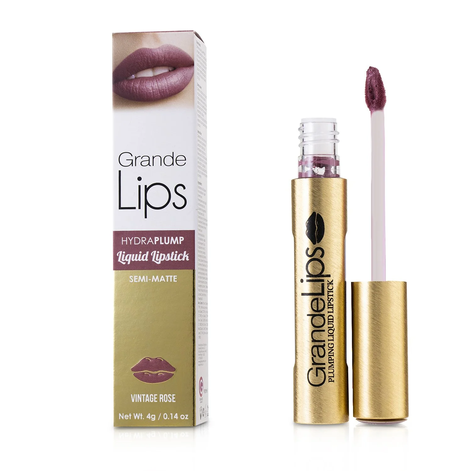 Grande Cosmetics (GrandeLash) GrandeLIPS Plumping Liquid Lipstick (Semi Matte) - # Razzle Berry  4g/0.14oz