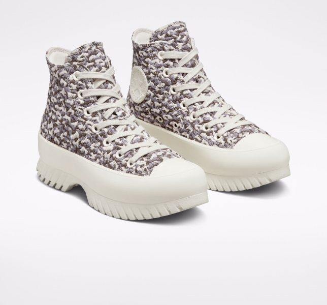 Women's Converse Chuck Taylor All Star Lugged 2.0 Jacquard Platform Shoes Brown | 635-DGYVPS