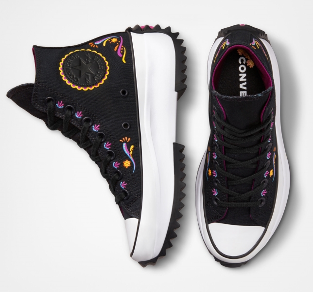 Women's Converse Chuck 70 de Muertos High Tops Black Pink | 750-HQOERY
