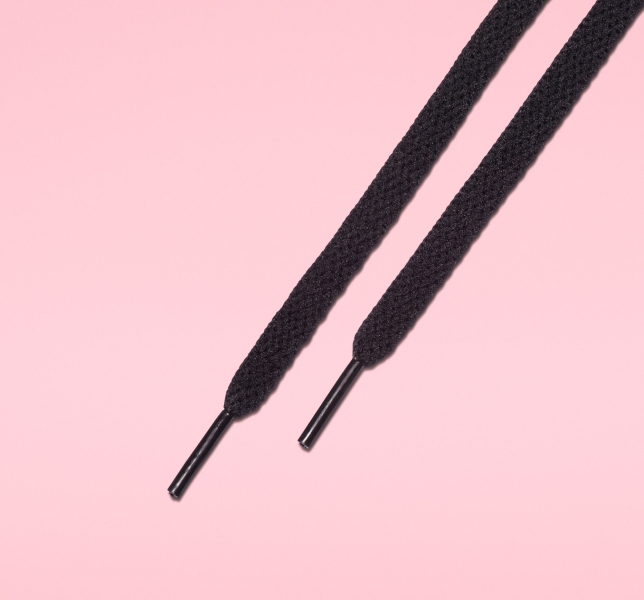 Women's Converse 45 Inch Low Top Laces Black | 057-UKQJTF