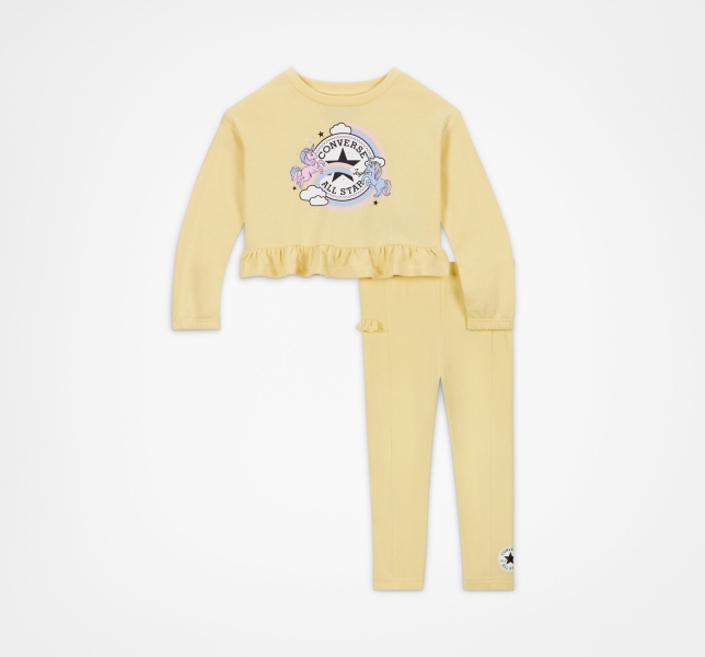 Kids' Converse Ruffle Legging One Piece & Sets Multicolor | 025-OBEZYJ