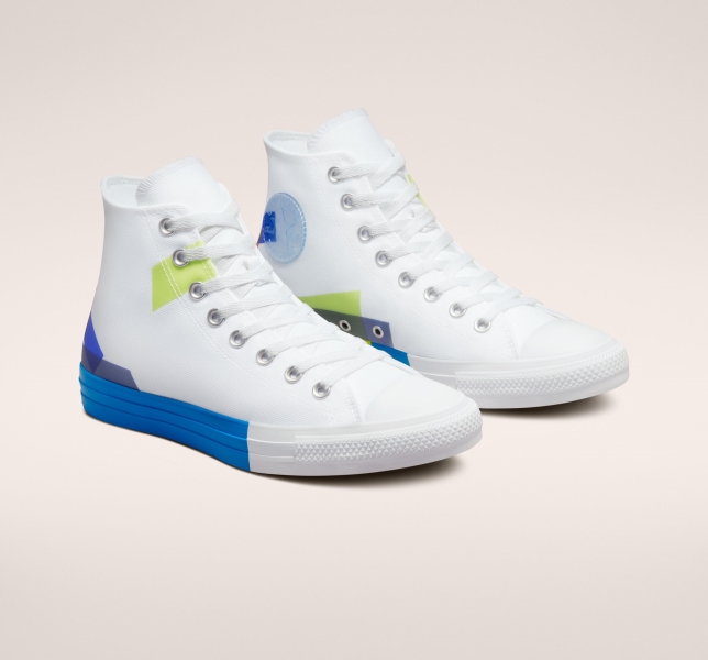 Women's Converse Chuck Taylor All Star Space Racer Canvas Shoes White / Blue / White | 951-JKPYMH