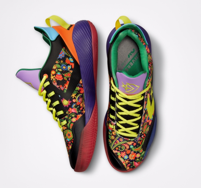 Men's Converse All Star BB Shift Vegas Lights Basketball Black / Purple | 387-NWOYBA