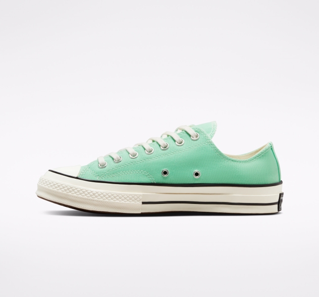 Women's Converse Chuck 70 Canvas Low Tops Green / Black | 658-KLSPEM
