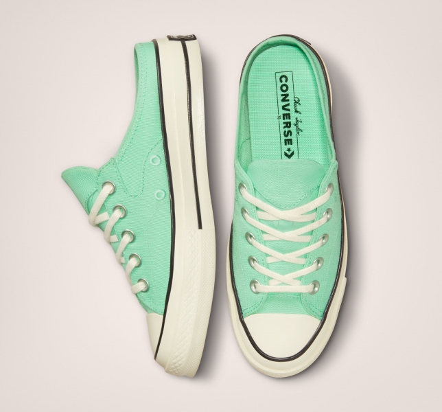 Women's Converse Chuck 70 Mule Low Tops Green / Black | 348-GPXMKJ