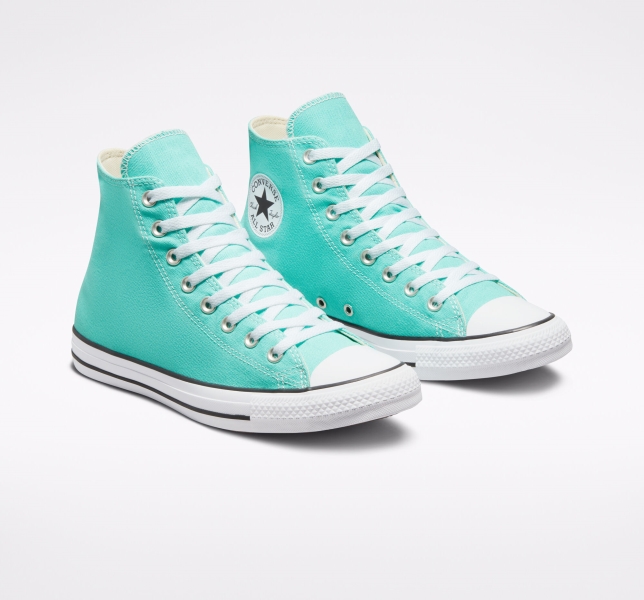 Women's Converse Chuck Taylor All Star Seasonal High Tops Light Turquoise | 760-ZQTNDP