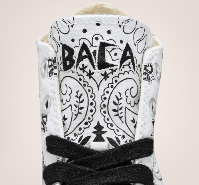 Women's Converse CONS Chuck Taylor All Star Pro BACA Canvas Shoes White / Black / White | 380-OQLDPB