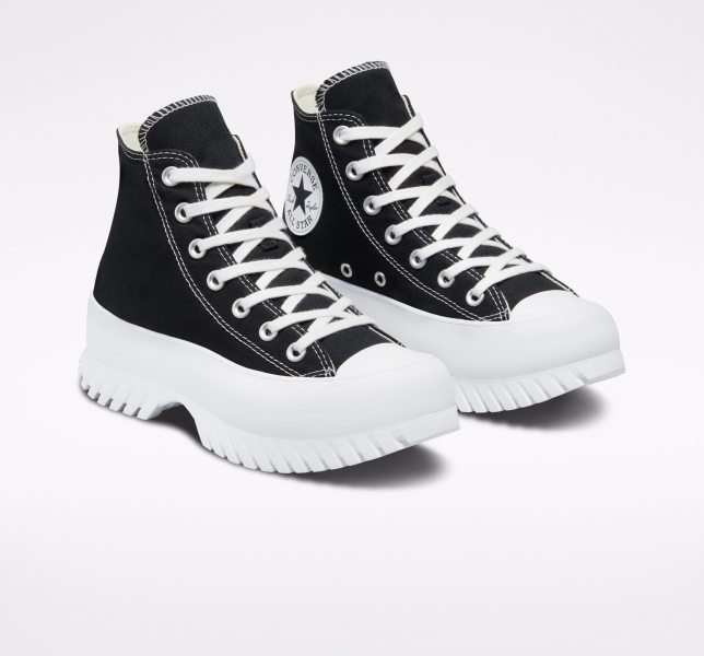 Women's Converse Chuck Taylor All Star Lugged 2.0 Platform Shoes Black / White | 675-NQVJCX
