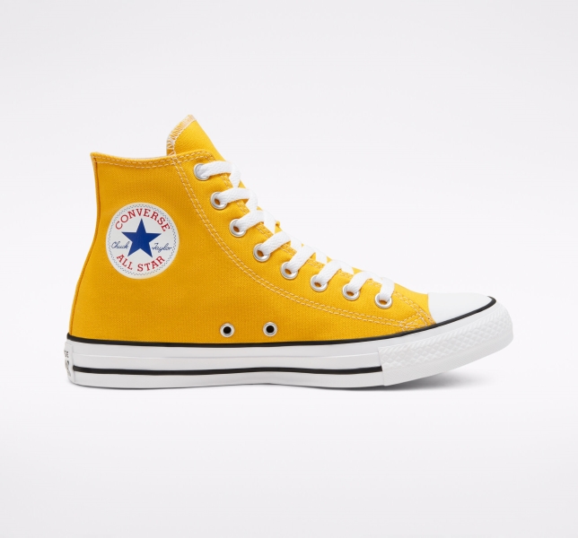Men's Converse Chuck Taylor All Star Classic Canvas Shoes Lemon | 217-IZELSU