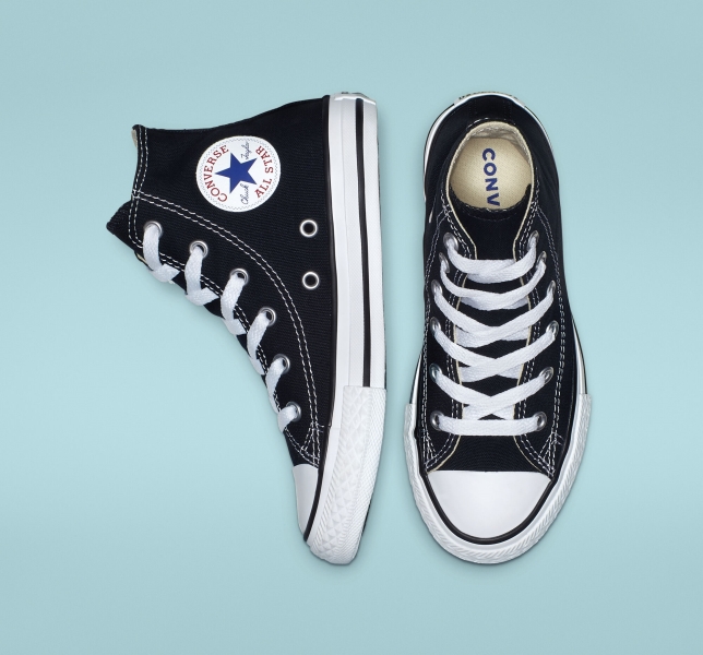 Kids' Converse Chuck Taylor All Star Classic Canvas Shoes Black | 274-XFAOPK