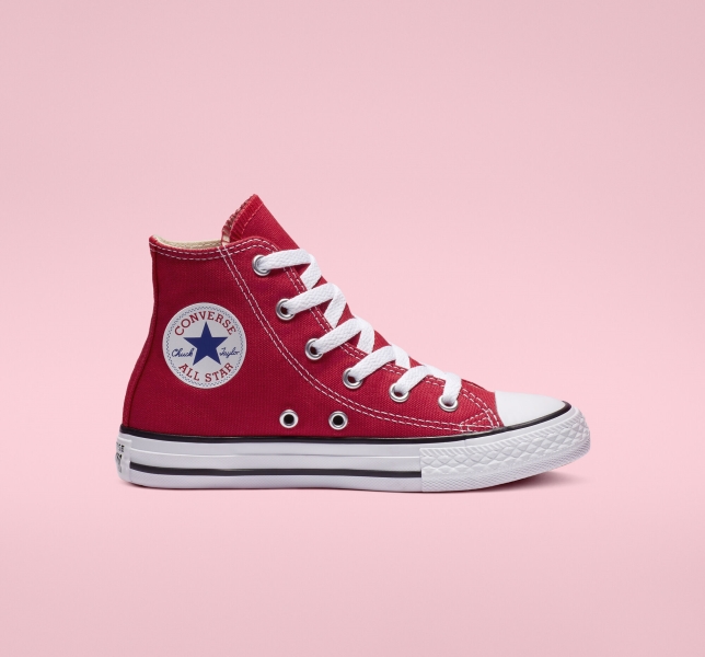 Kids' Converse Chuck Taylor All Star Classic Canvas Shoes Red | 756-NQAHMX